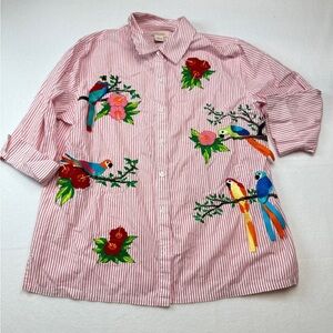 Bechamel Red and White Striped Shirt